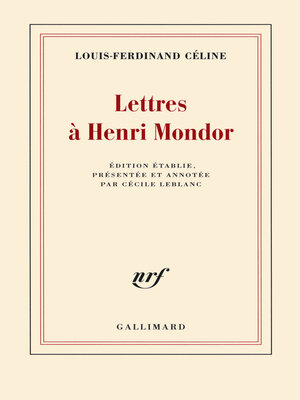 cover image of Lettres à Henri Mondor